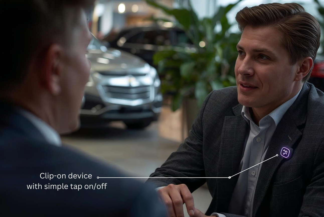 Wearable device for conversation capture